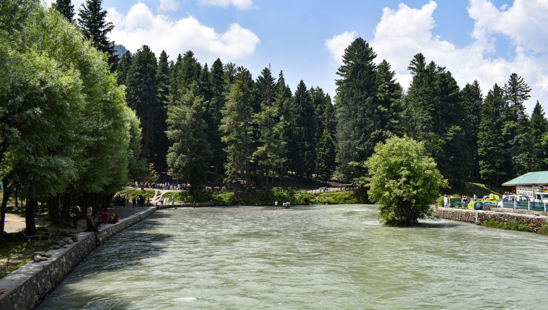 Kokernag springs and gardens in south Kashmir